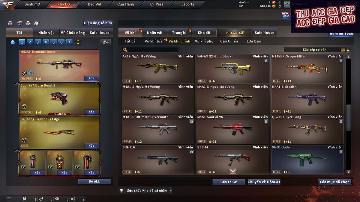 shop acc cf uy tin gia re